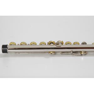 flute 16 open holes C key G key off set silver plated Sterling silver is the most common type of flute material
