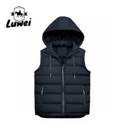 Wholesale High Quality Customization Sleeveless Utility Cotton Hooded Man
