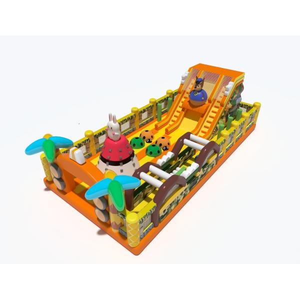 Buy Rabbit Cimbing Bouncy Inflatable Castles With Slides Obstacles at wholesale prices