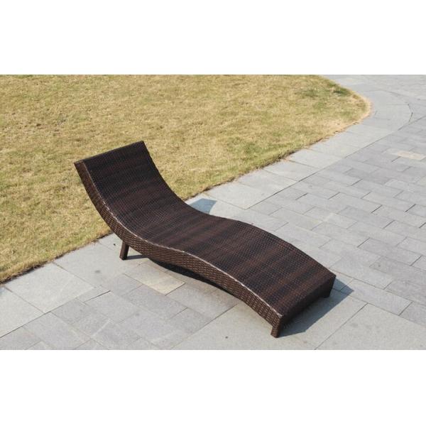 Leisure Aluminium PE Rattan Sunbed All weather Outdoor Garden Patio Lounge chaise chair