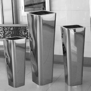 700mm Tall Mirror Surface Cbd Stainless Steel Planter Box