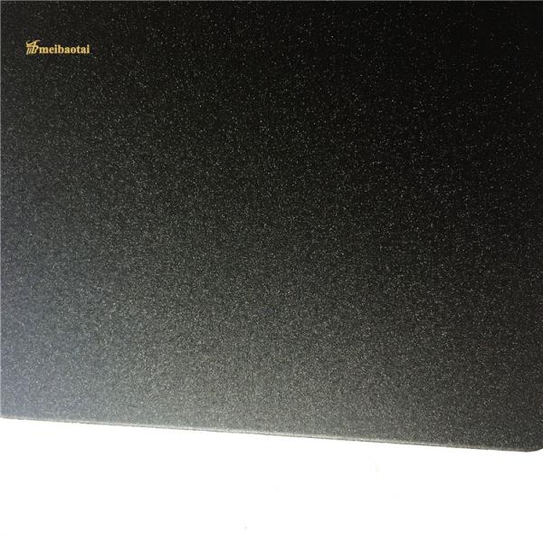 Sandblasted Black Decorative Stainless Steel Sheet 0.55mm Flat Shape