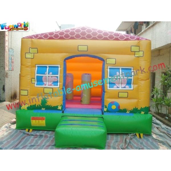 Peppa Pig Commercial Bouncy Castles , Popular Mini Inflatable House For