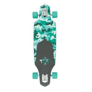 Dusters California Skateboards Channel Dragonfly Teal Camo Longboard Complete