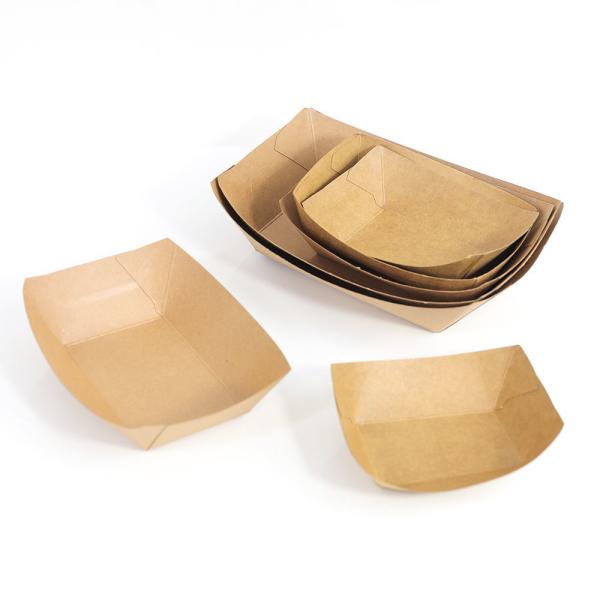 Versatile Kraft Paper Boat Tray Oven,burger Holder Box