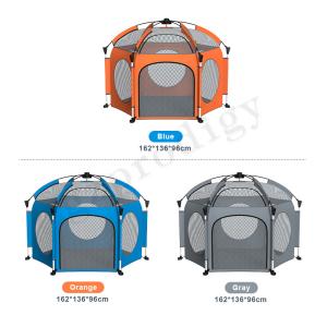 Indoor And Outdoor Folding A Pop Up Play Tent Orange Grey Blue Color