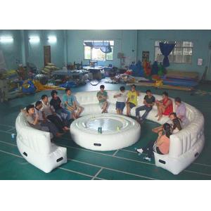 12ft Diameter Round Shape Inflatable Sofa For Meeting With White Color