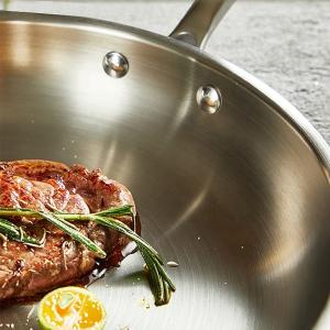 304 Stainless Steel Stovetop Frying Pan Nonstick Sustainable