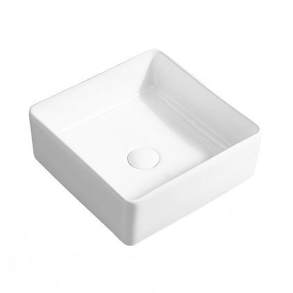 Buy Chaozhou Sanitary Ware Bathroom Cloakroom Solid Surface Basin Sink Ceramic Vessel Sinks Counter Top Washbasin at wholesale prices