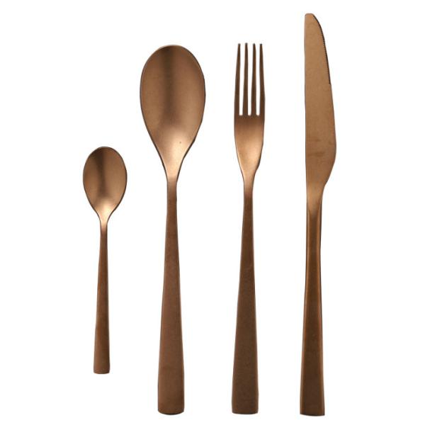 China NEWTO Stainless Steel Gold Cutlery Set Brush polish /Flatware Set/Kitchen Household Items