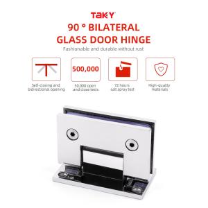Bathroom 90 Degree Heavy Duty Stainless Steel Glass Shower Door Pivot Wall Hinge