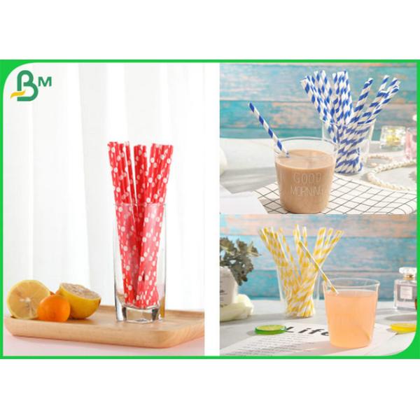 14MM 120GSM Straw Paper Roll With Color Printing Food Grade Material