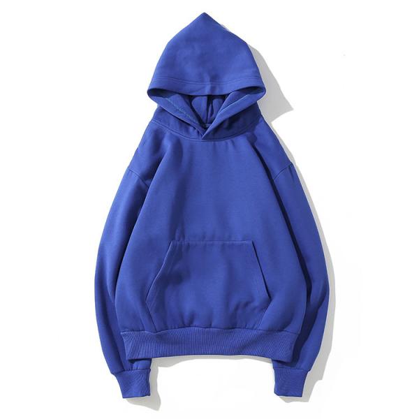 Embroidery Drawstrings Unisex Oversized Plain Cotton Hoodies