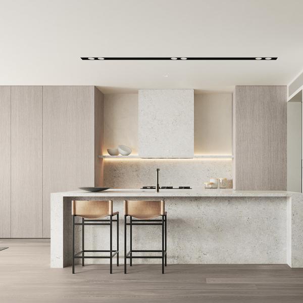 Custom Modern Complete Island Kitchen Furniture White PVC Wood Cabinet Sets Glass Door for Villa Project MDF Carcase