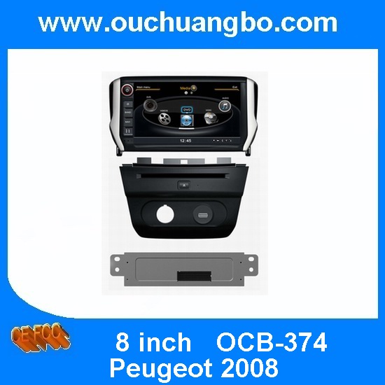 Ouchuangbo Auto DVD Multimedia Radio for Peugeot 2008 3G Wifi GPS Navigation iPod SWC S100 Platform OCB-374