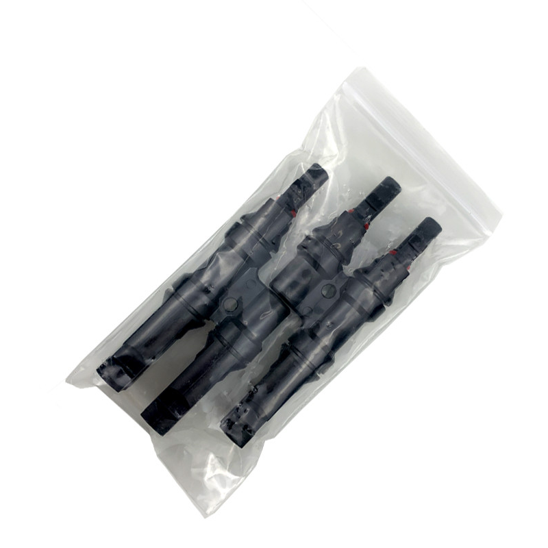 China Waterproof Dustproof Solar Branch Connector Copper Tin Plated Contact IP67 Rated on sale