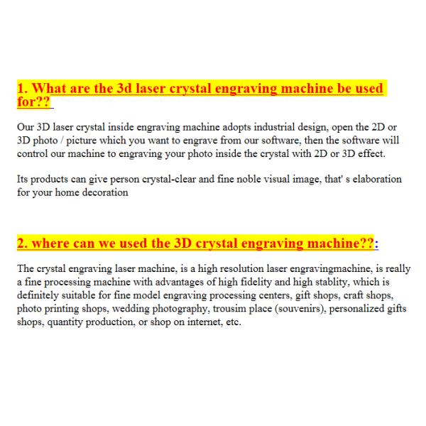 3D Crystal Laser Inner Engraving Machine 2000HZ speed 120,000 dots / Minute