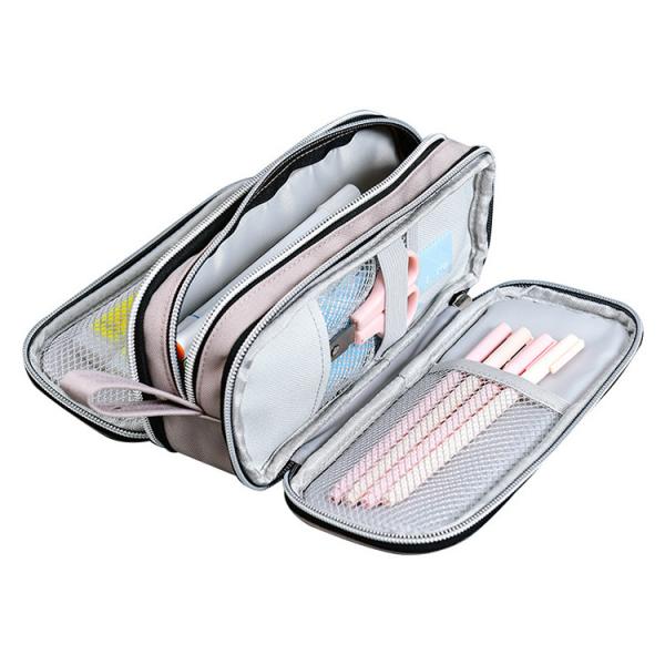 Buy Large Capacity School Pencil Case Customized Canvas Pencil Bag with Colorful Pattern at wholesale prices