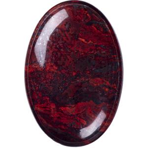 Natural Red Flower Jasper Palm Stone - Healing Crystal for Energy Balance and