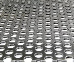 Construction Perforated Metal Mesh Sheet Panels 100mm Hole 0.3mm Thickness