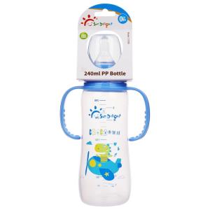 PP Double Handle 8oz 240ml Newborn Baby Milk Bottle