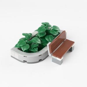 City accessory compatible with legoingly green bush grass tree plants bricks