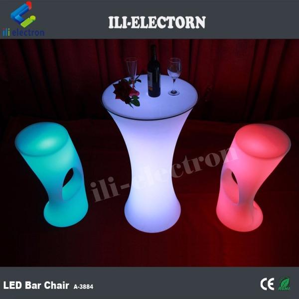 Illuminated led plastic lighting furniture set cocktail table