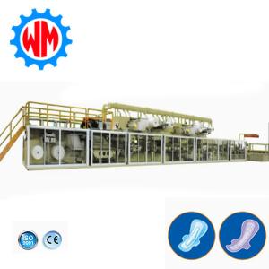 Quality High Speed Full Servo Sanitary Napkin Production Line with CE Export to South America for sale