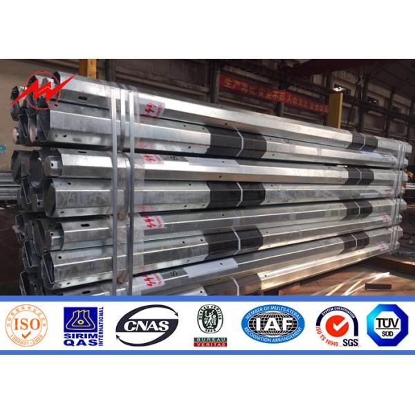 Buy 11m 12m 2 Segments S355JR Q345 Steel Power Transmission Pole With Fiberglass at wholesale prices