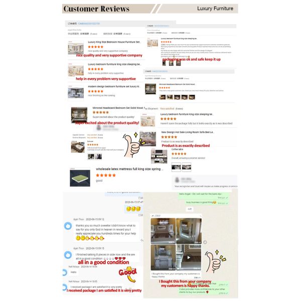 High Quality Modern Luxury Bedroom Sets Furniture Leather Double Bed Room Home Wooden Frame Full king Size Bedroom Furniture Set