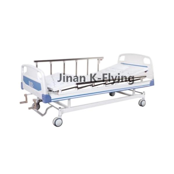 Buy Double Rockers Movable Hospital Bed , Portable Manual Nursing Bed at wholesale prices