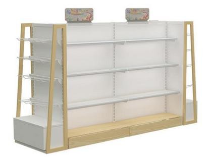 Buy Single Sided MDF Grocery Display Shelves Environmental 900*660*1350mm at wholesale prices