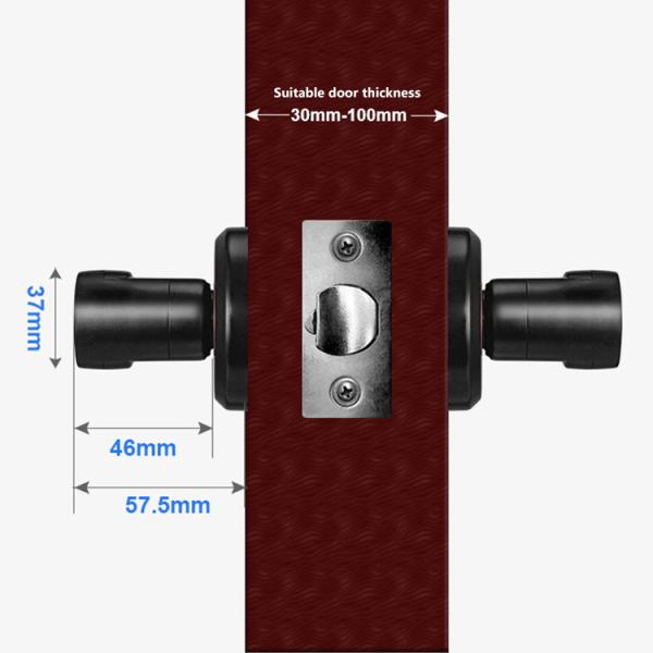 Electronic Wireless Smart Handle Door Lock Tuya Ttlock APP Fingerprint Password