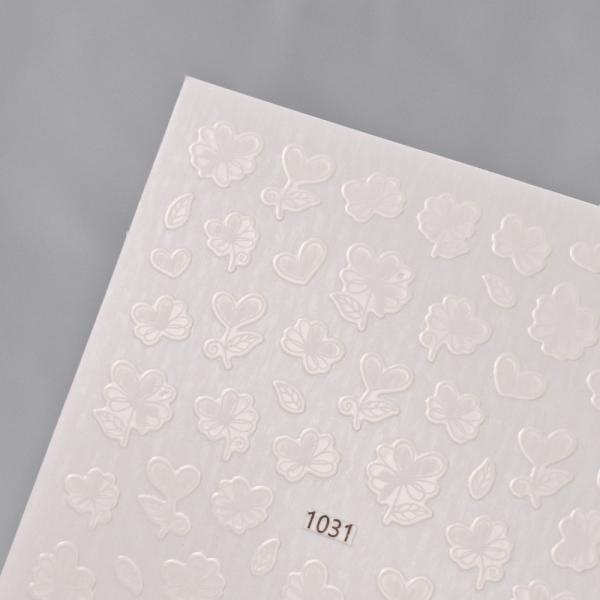 Multicolor Gradual White Flower 2D Stickers with Adhesive Backing Small Fresh Design