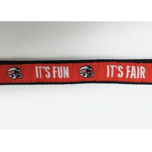 3.8cm Width Flat Polyester Name Tag Lanyards With Personal Custom Logo
