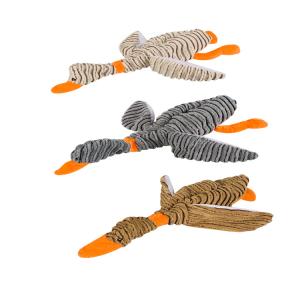 Grey Beige Squeaky Dog 25cm Duck Plush Toys/pet toys