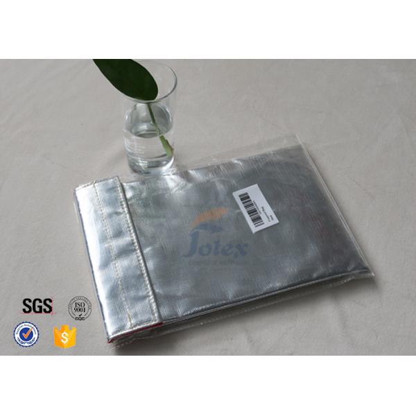 No Itchy Heat Reflective Fiberglass Fabric Fireproof Bag For Document Cash Protection