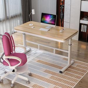 Multifunctional House Study Table White Wooden Manual Table with Adjustable