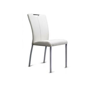 Leather Stainless Steel 44*45*93CM Modern Metal Dining Chairs