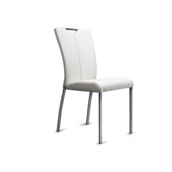 Buy Leather Stainless Steel 44*45*93CM Modern Metal Dining Chairs at wholesale prices