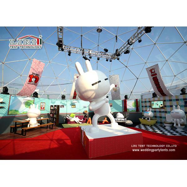 Durable Outdoor Party Tents For With 20m Diamter And Projecter / Geodesic Dome Greenhouse
