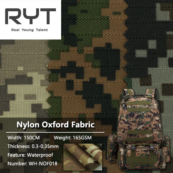 Buy Ripstop Camouflage PU Waterproof Oxford Fabric For Backpack Outdoor Product at wholesale prices