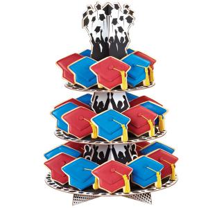 Mini Cardboard Wedding Cupcake Stands , Fancy Disposable Cupcake Tier Stand