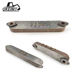 Standard Size Engine Oil Cooler 6WG1 8P Excavator Oil Cooler Core