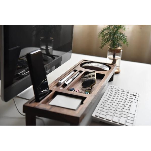 Wood Desk Organizer Office Desk Accessories Wood Docking Station Wood Phone Stand Home Desk Storage Christmas gift