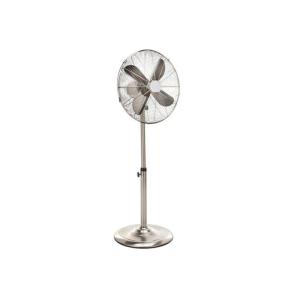 16" Adjustable Oscillating Indoor Floor Standing Fan 3 Blade Nickel Chrome ETL