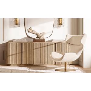 Customized Stainless Steel Console Table Furniture With Sintered Stone / Ceramic