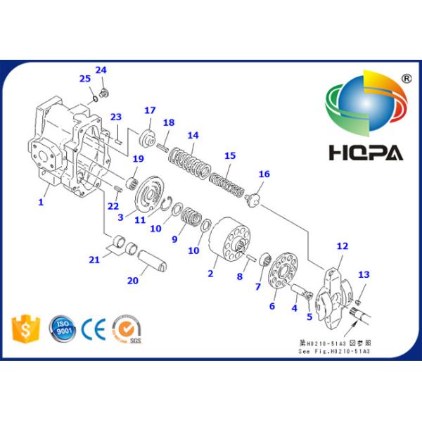 20U-60-21210KT 20U-60-21210 Hydraulic Main Pump Seal Kit For Komatsu PC50UU-2