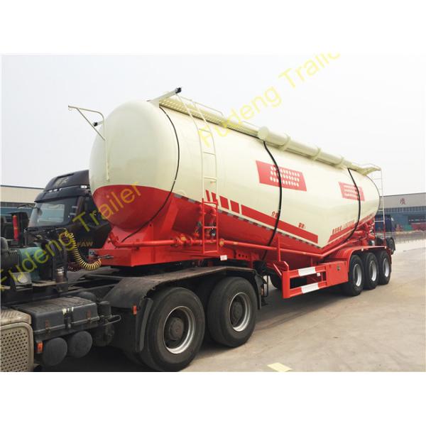 Carbon Steel V shape Bulk cement tanker trailers 3 axles silo cement carrier trailers