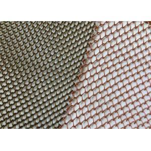Flex Decorative Metal Mesh Drapery Fabric Acid Pickling / Anodic Oxidation